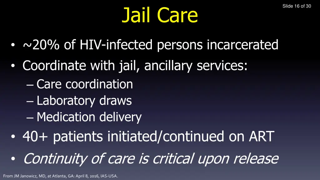 jail care