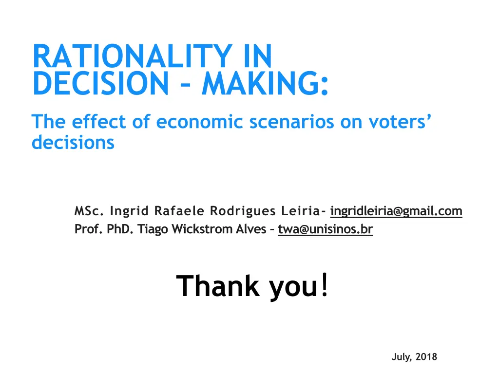 rationality in decision making the effect 1