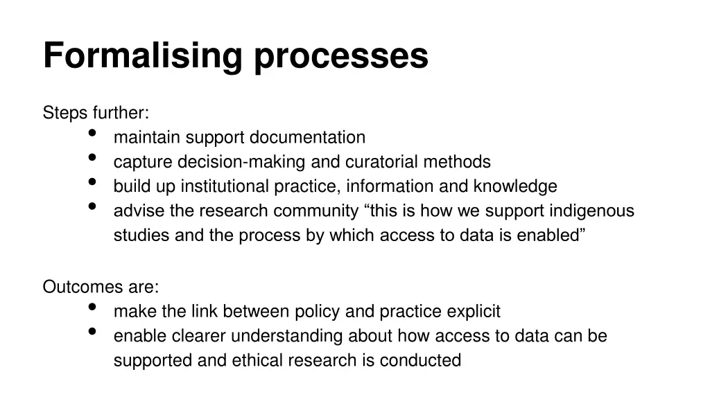 formalising processes