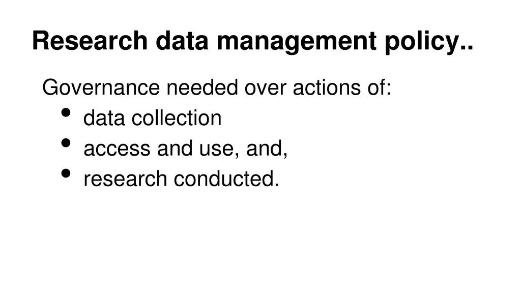 research data management policy