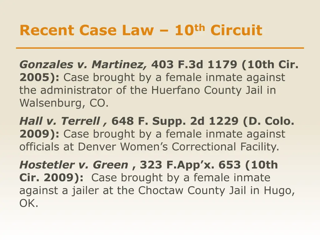 recent case law 10 th circuit