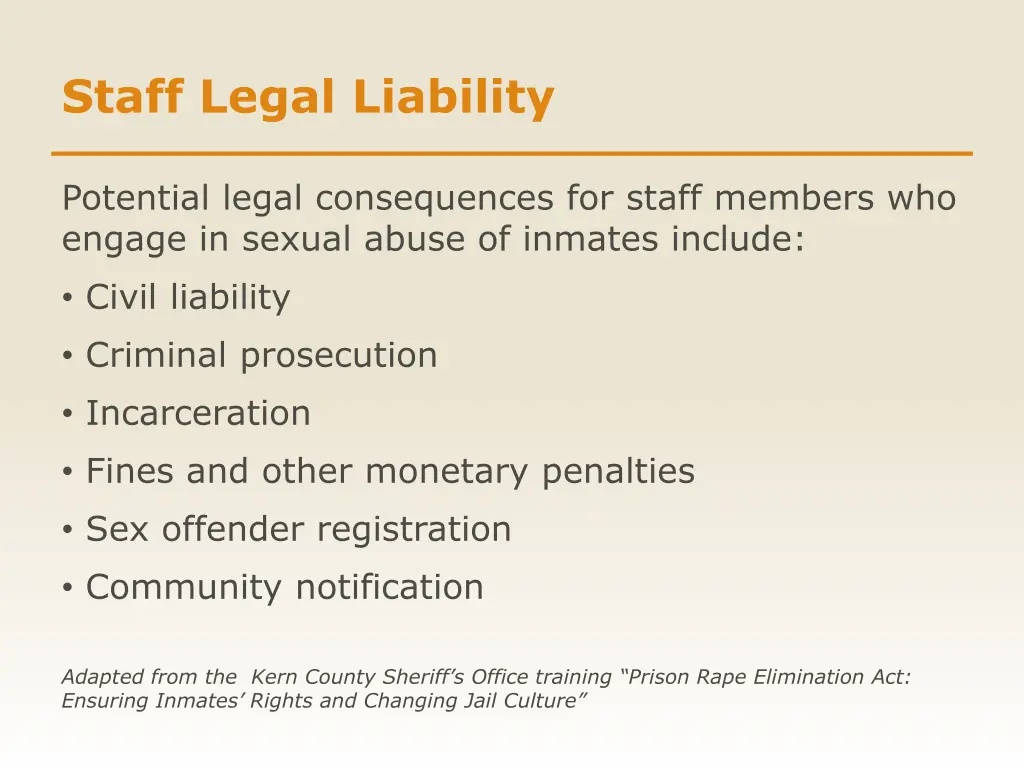 staff legal liability