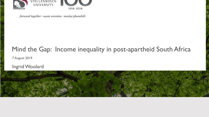 mind the gap income inequality in post apartheid