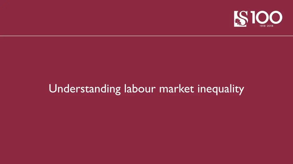 understanding labour market inequality