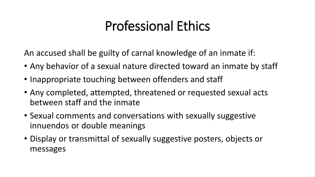 professional ethics professional ethics