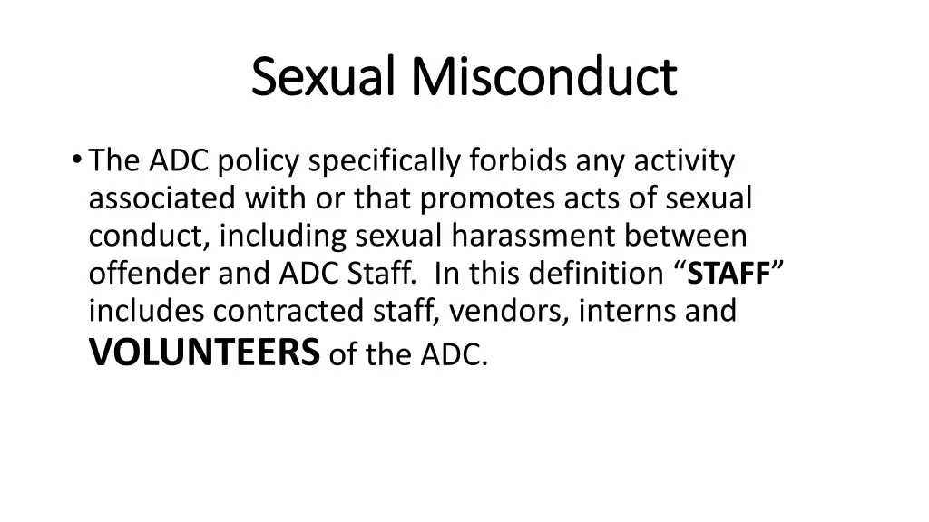 sexual misconduct sexual misconduct