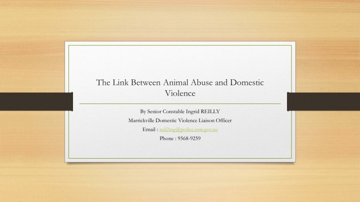 the link between animal abuse and domestic