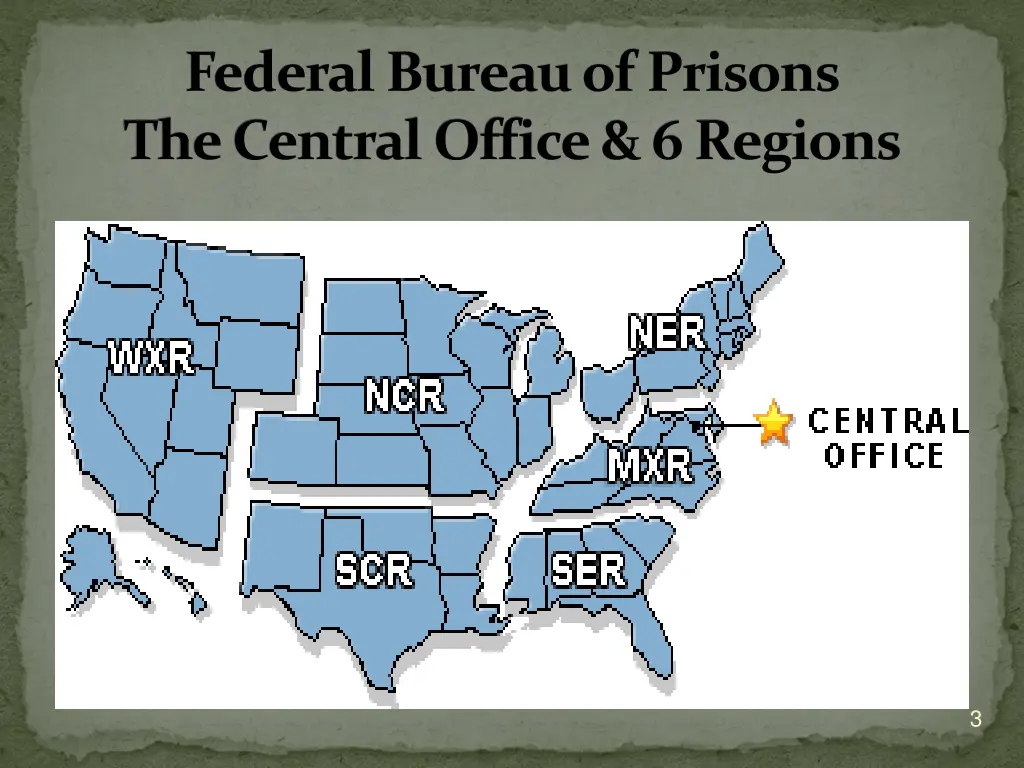 federal bureau of prisons the central office