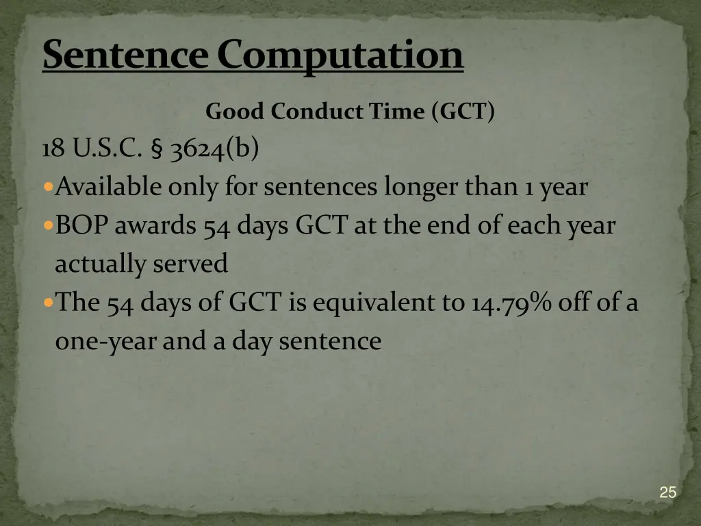 sentence computation