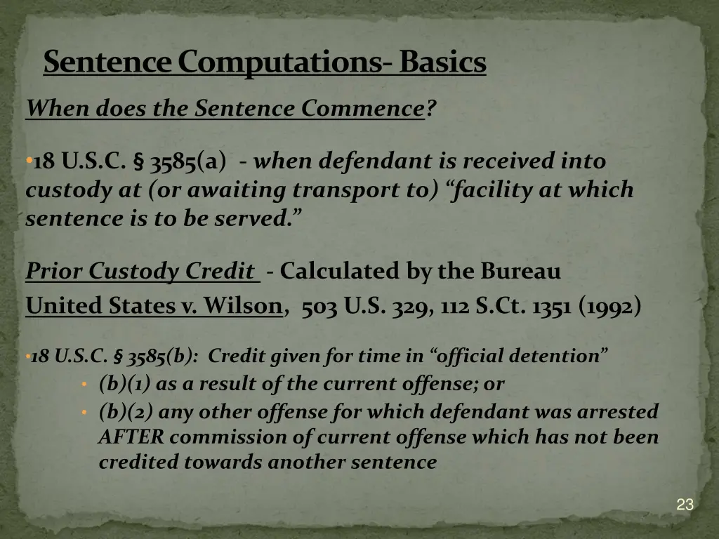 sentence computations basics