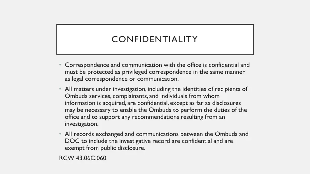 confidentiality