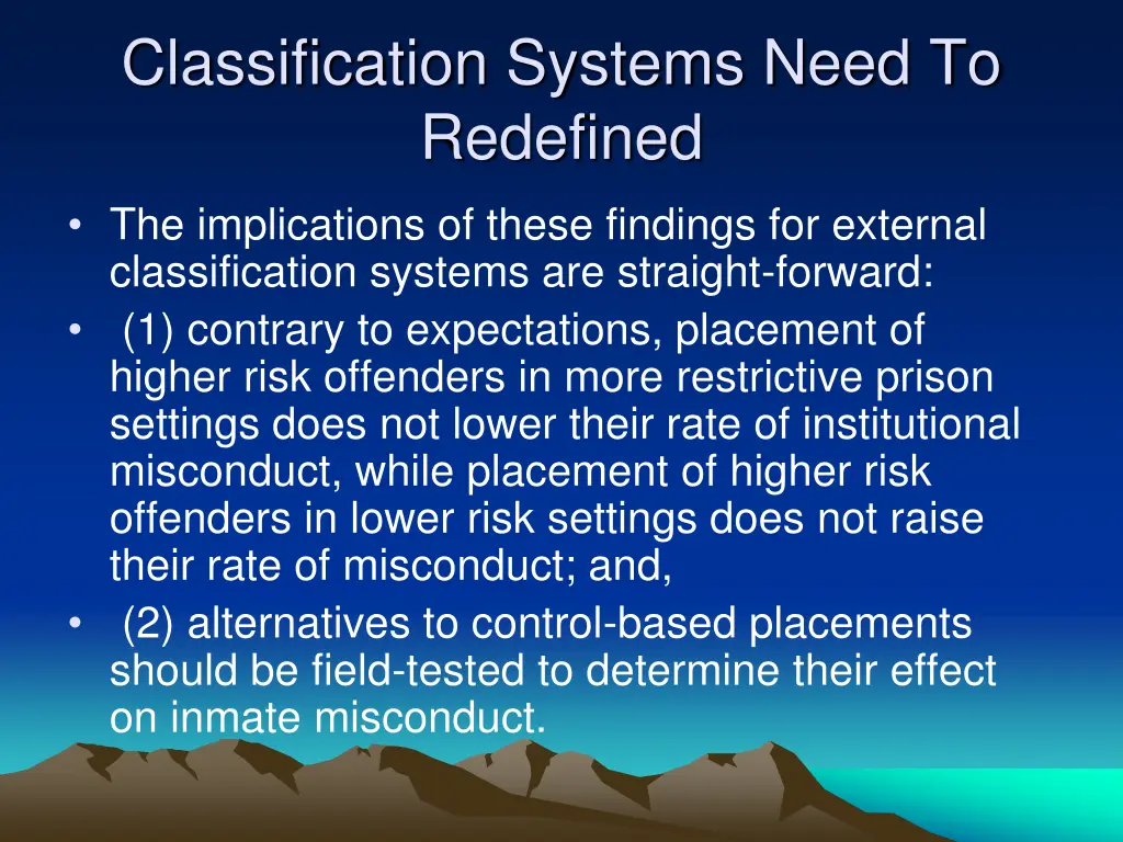 classification systems need to redefined