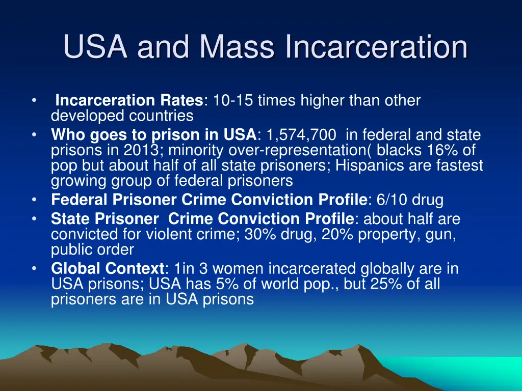 usa and mass incarceration