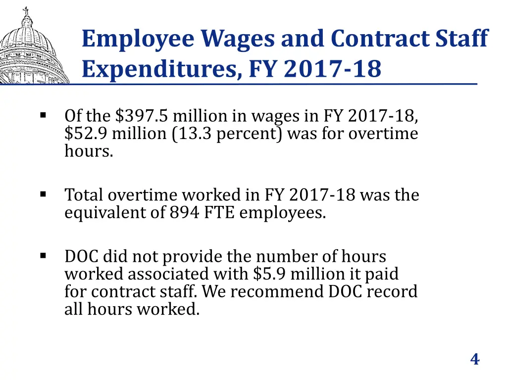 employee wages and contract staff expenditures