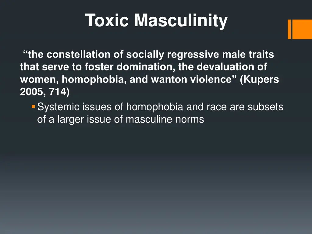 toxic masculinity