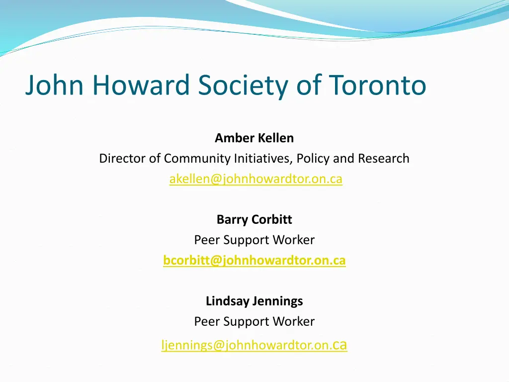 john howard society of toronto