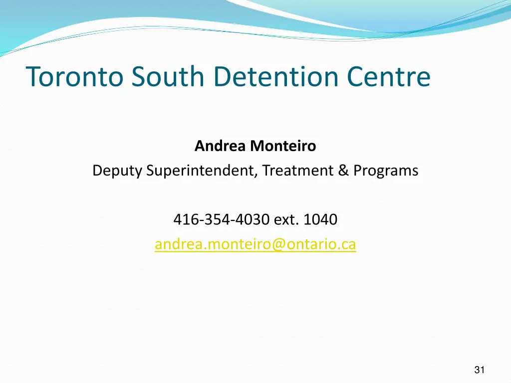 toronto south detention centre