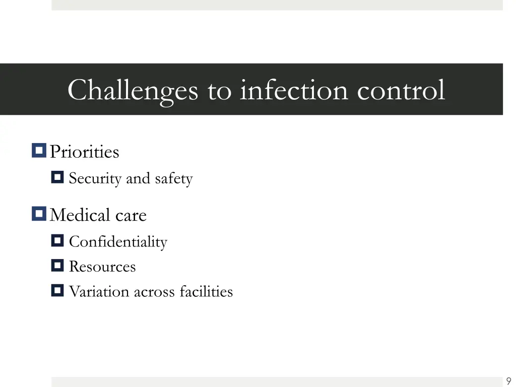 challenges to infection control 1