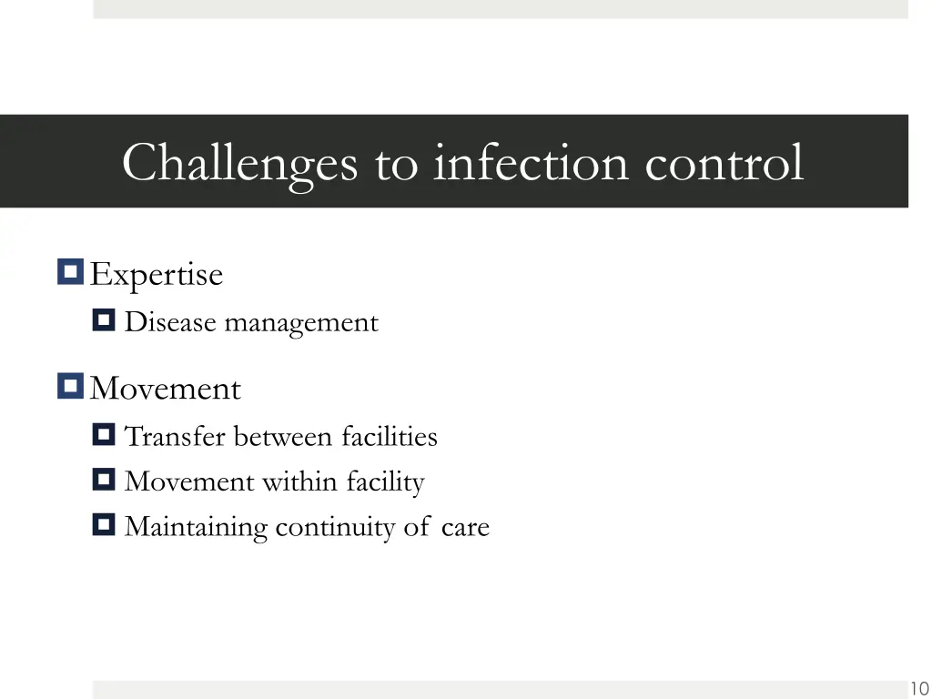 challenges to infection control 2