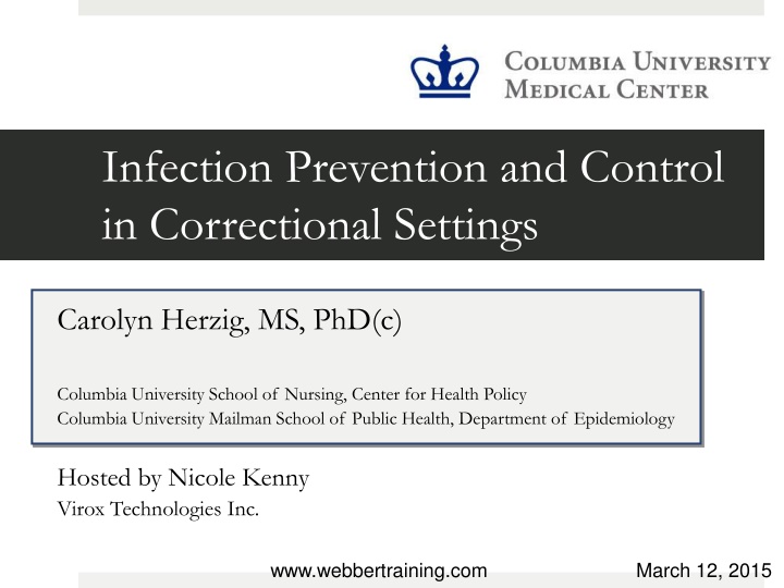 infection prevention and control in correctional