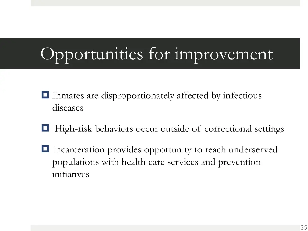 opportunities for improvement