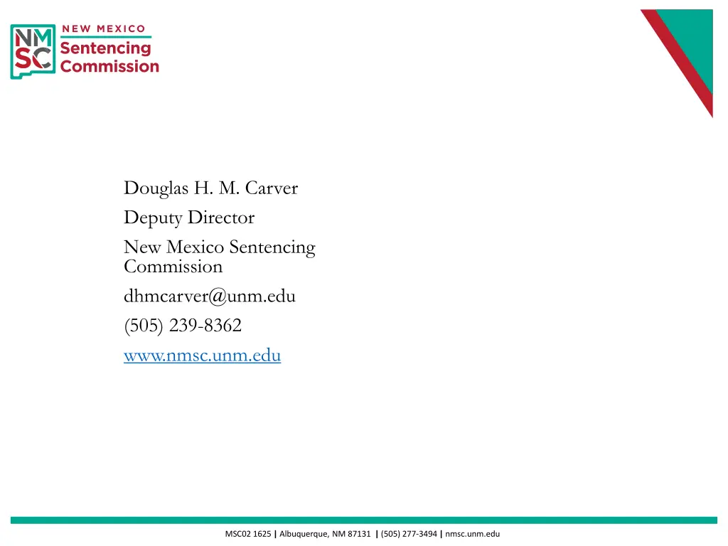 douglas h m carver deputy director new mexico