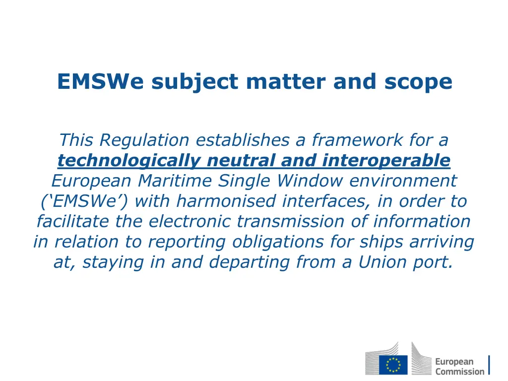 emswe subject matter and scope