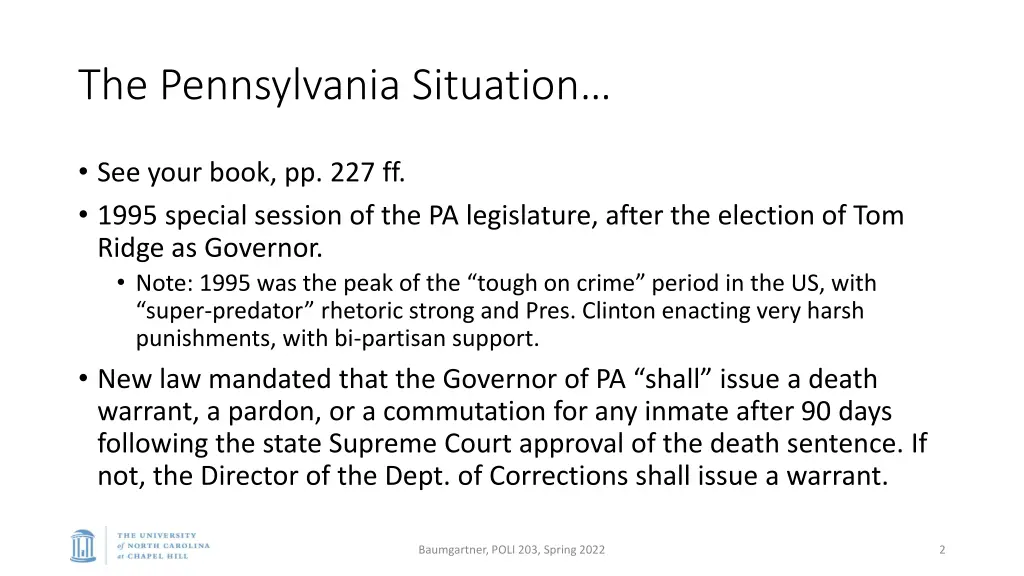 the pennsylvania situation