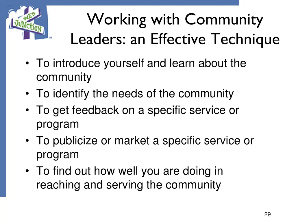 working with community leaders an effective