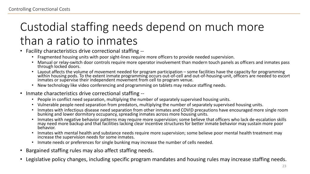 controlling correctional costs 4