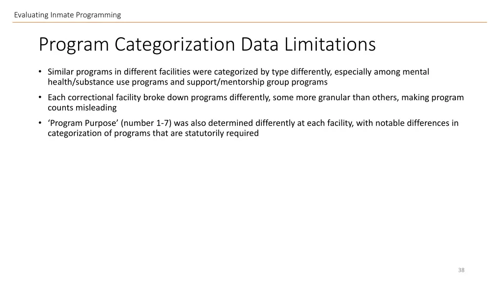 evaluating inmate programming 8