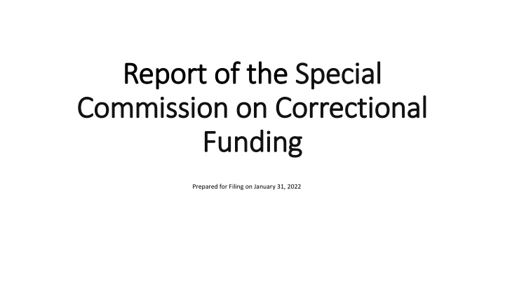 report of the report of the special commission