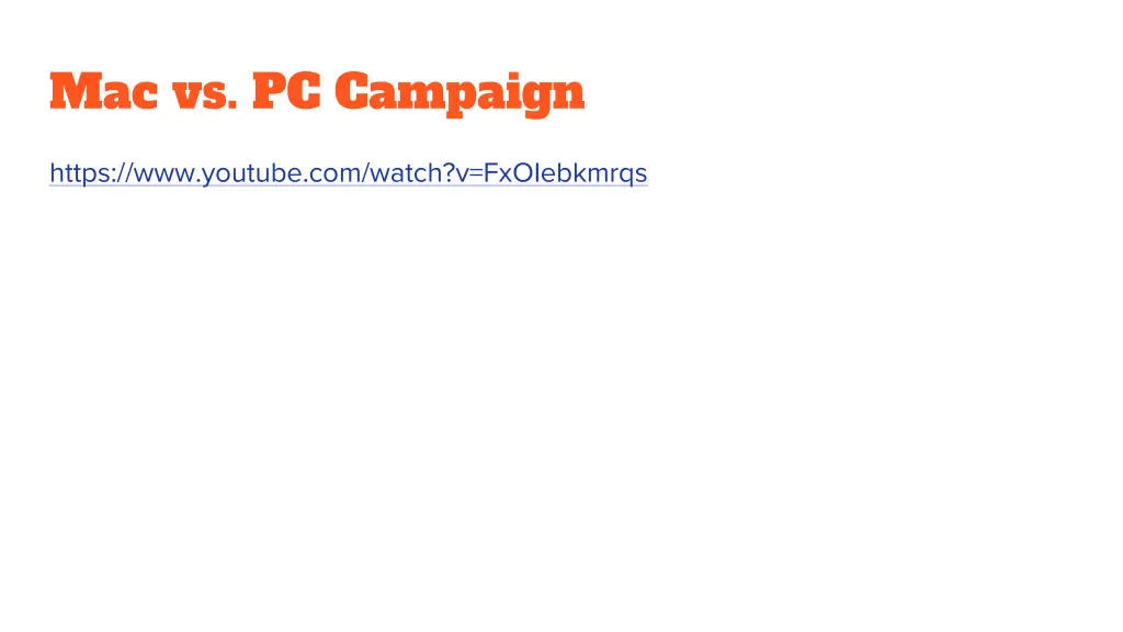 mac vs pc campaign