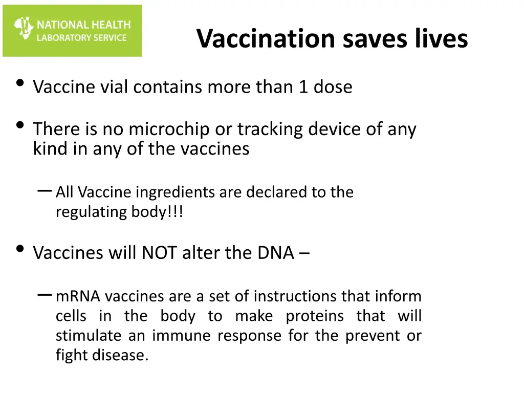 vaccination saves lives