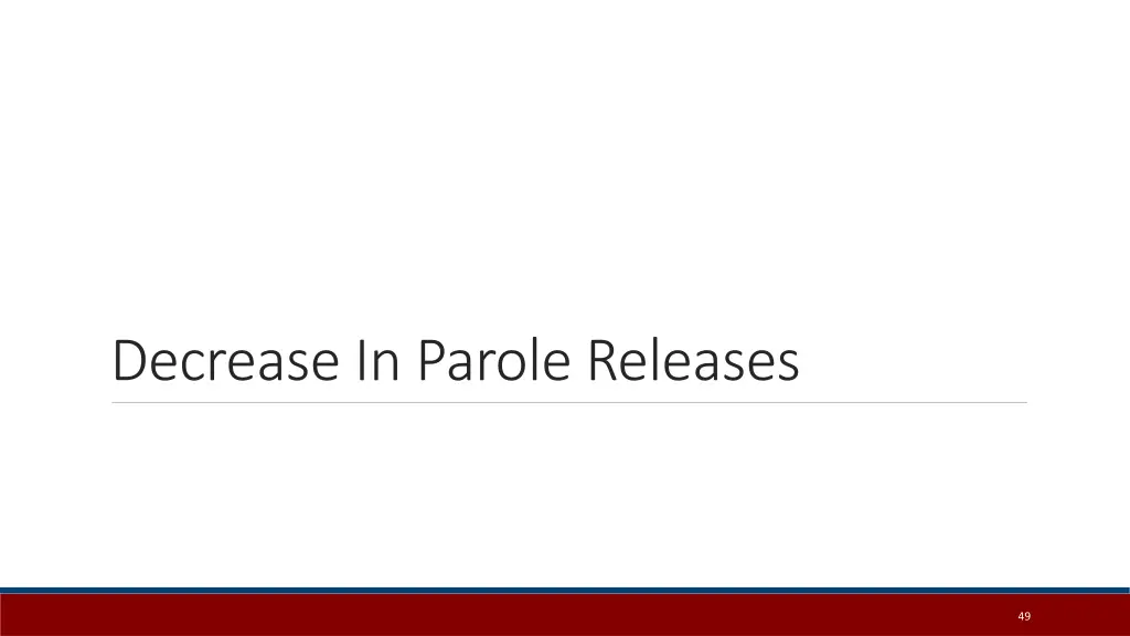 decrease in parole releases