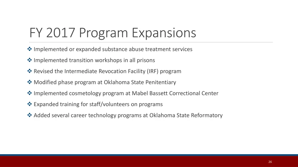 fy 2017 program expansions