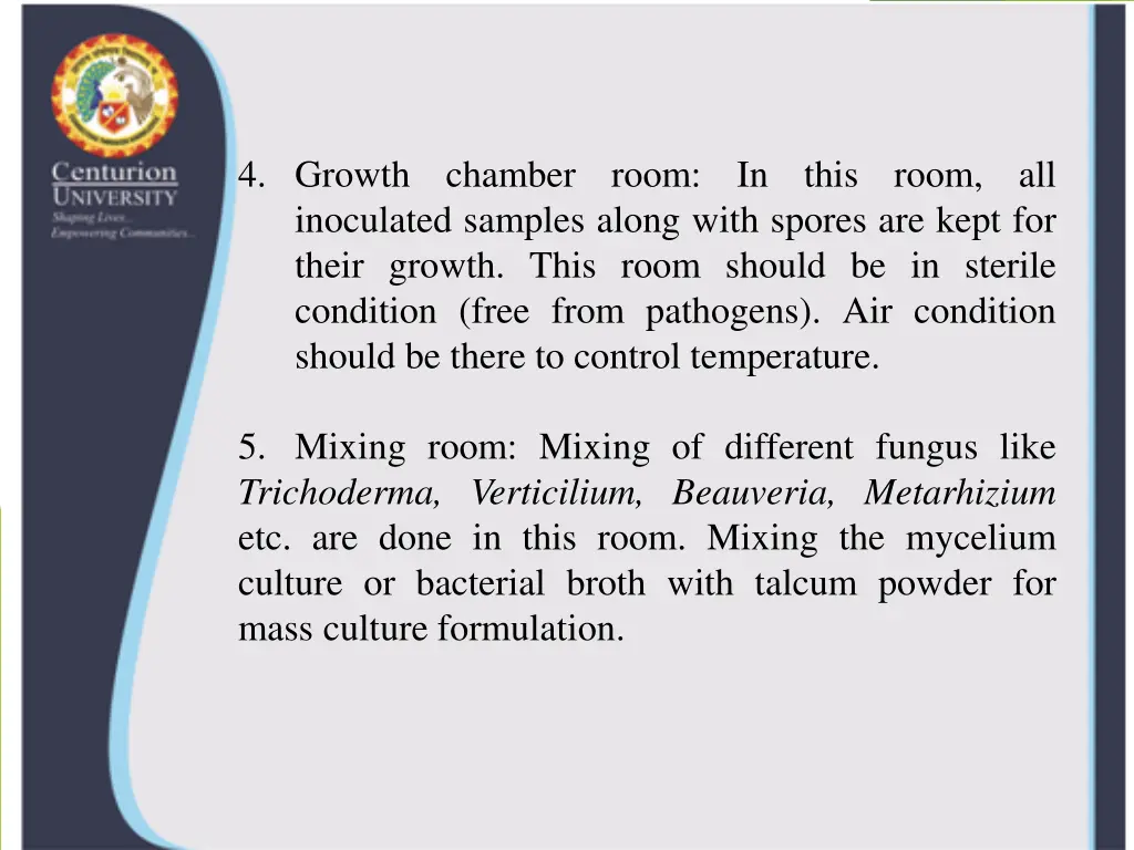 4 growth chamber room in this room all inoculated