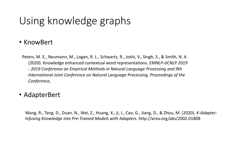 using knowledge graphs