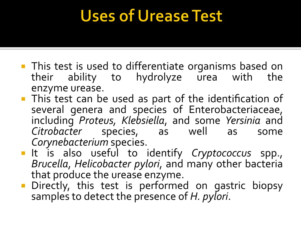 this test is used to differentiate organisms