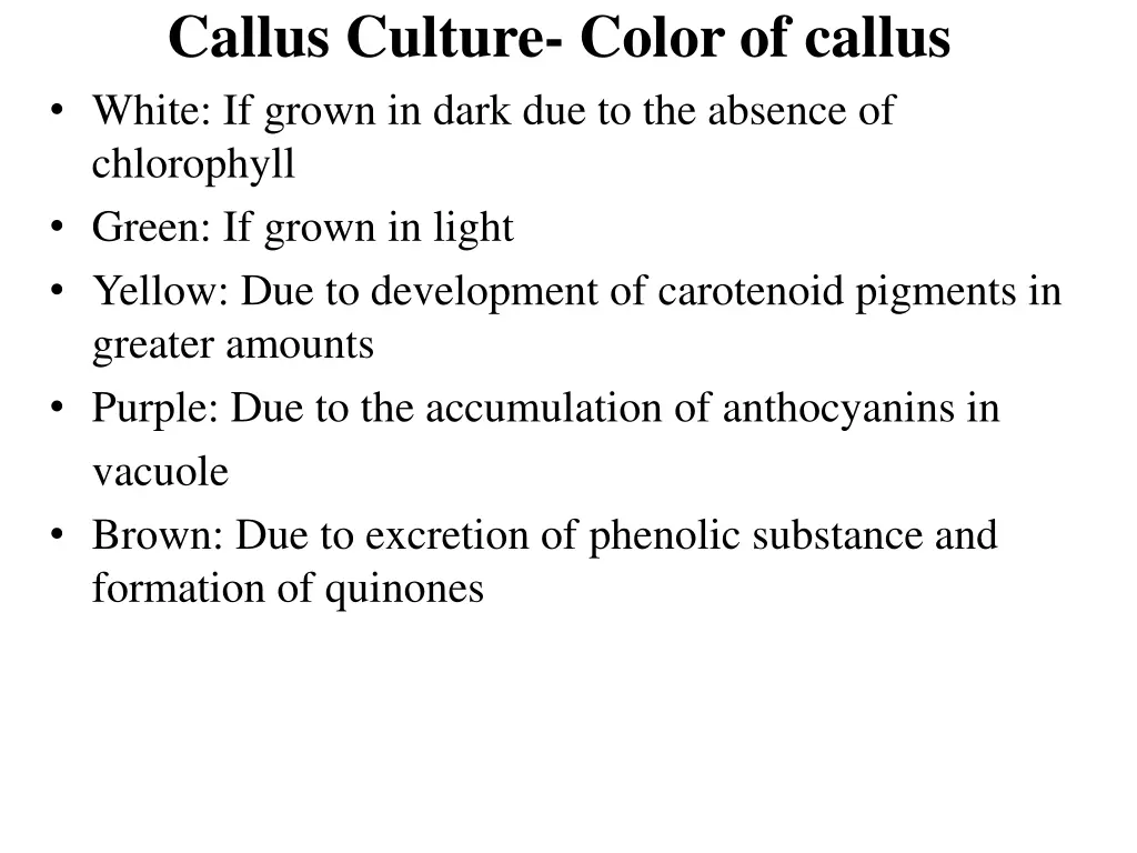 callus culture color of callus