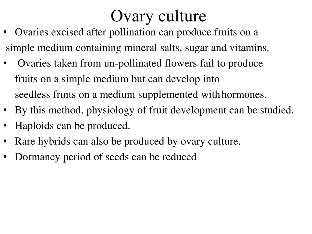 ovary culture