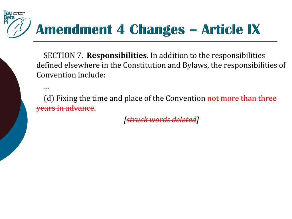 section 7 responsibilities in addition