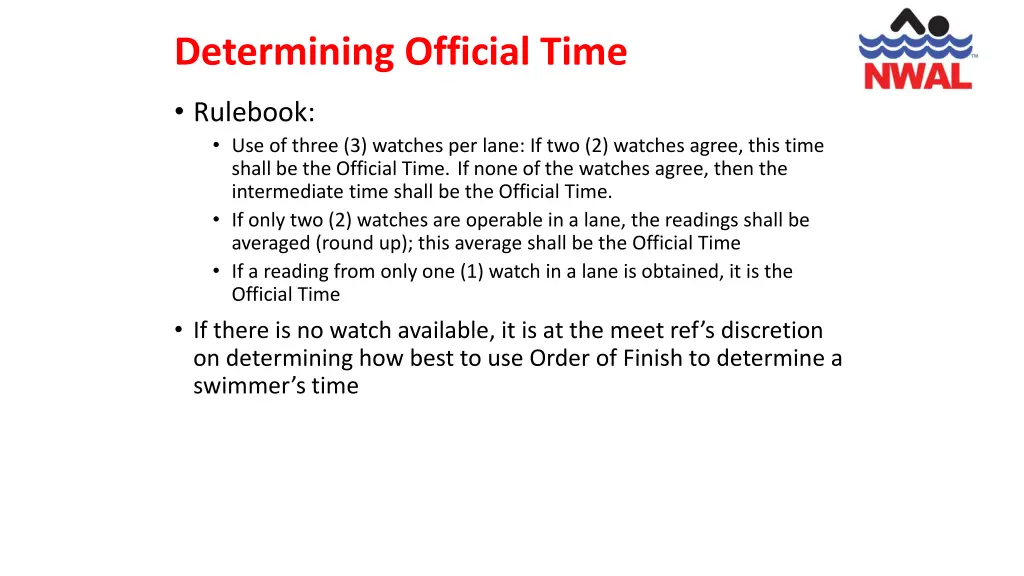 determining official time