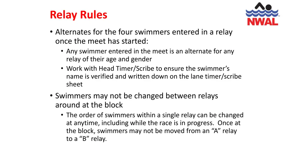 relay rules