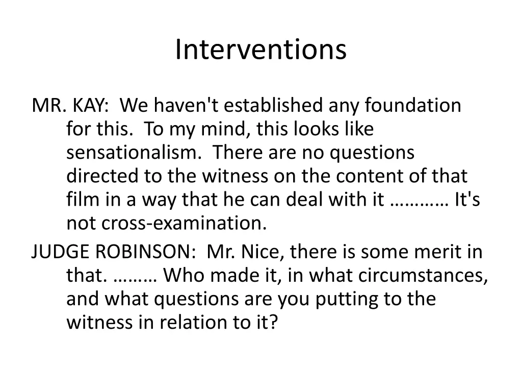 interventions