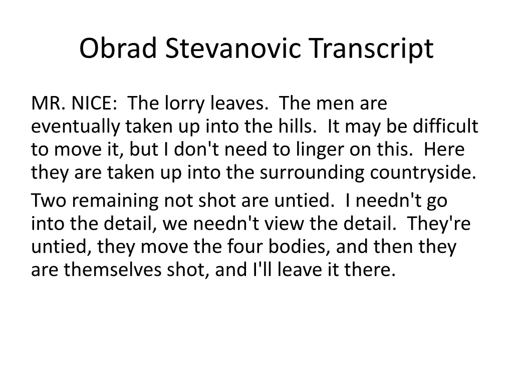 obrad stevanovic transcript 1