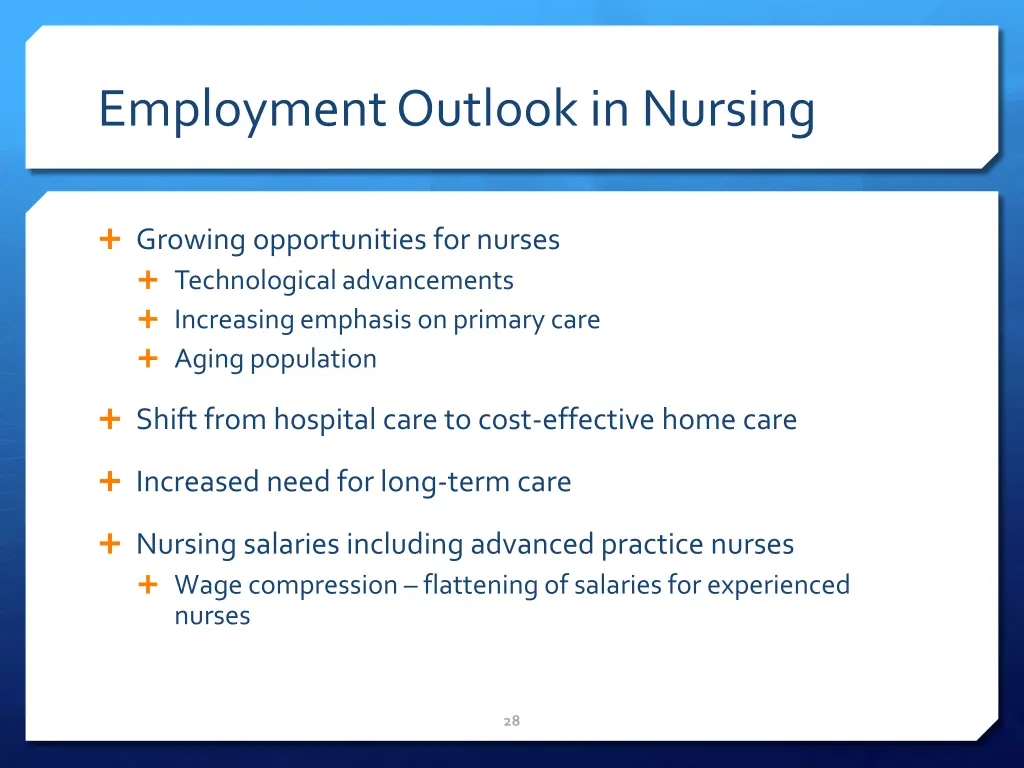 employment outlook in nursing