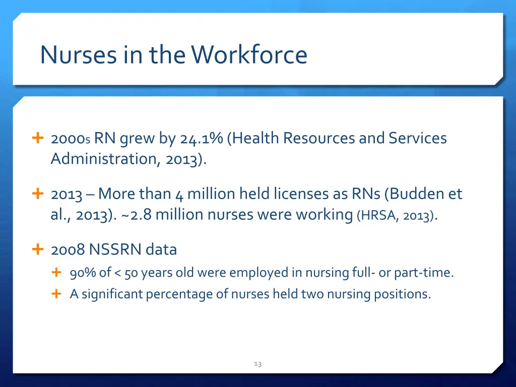 nurses in the workforce