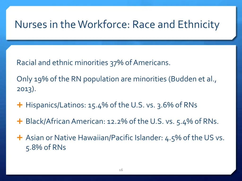 nurses in the workforce race and ethnicity