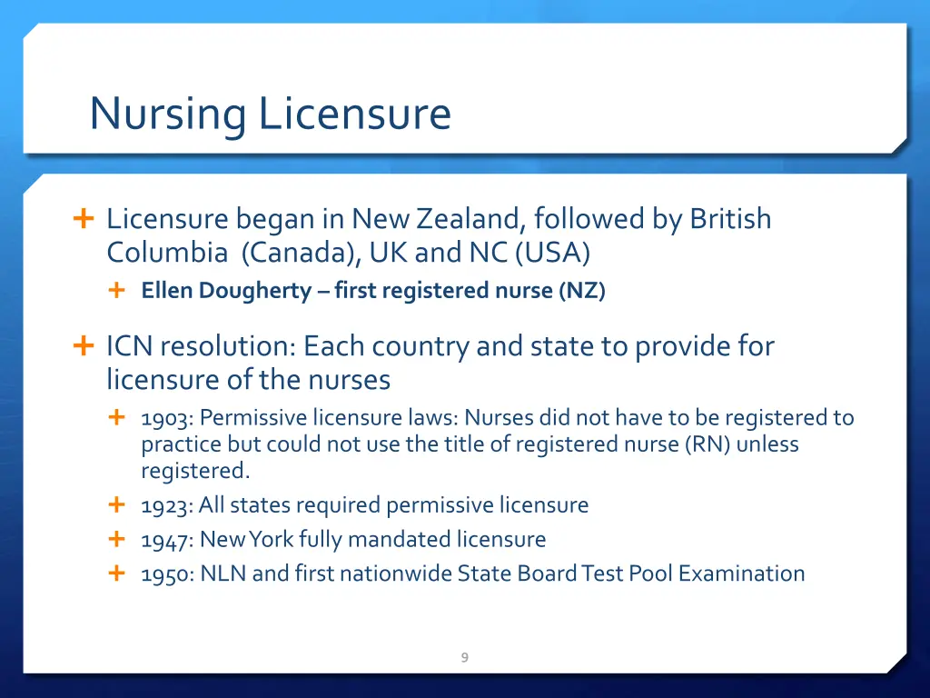 nursing licensure